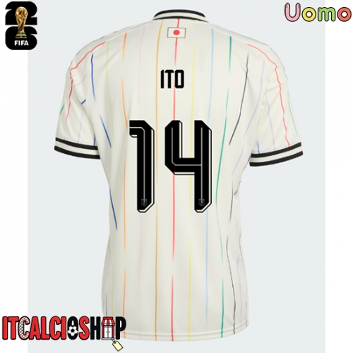 Giappone Junya Ito #14 Seconda Maglia Mondiali 2026 Manica Corta